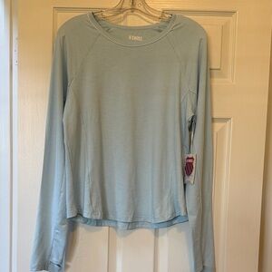 NWT K Swiss Activewear Soft Performance Stretch Long Sleeve w/thumbholes, Large